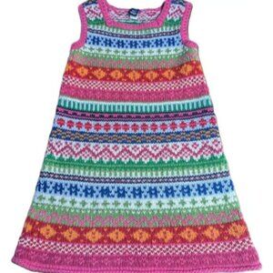Gap Toddler Tank Jumper Sweater Dress 4 Yrs Bright Color Pink Stripes